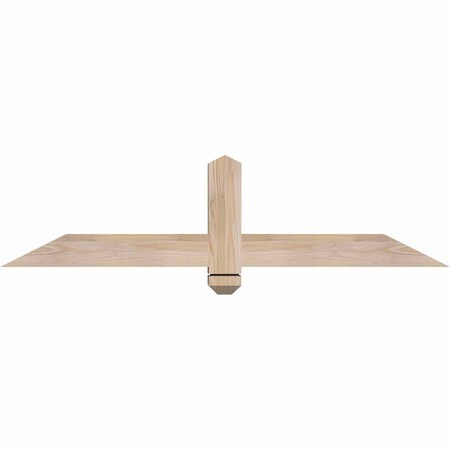 Ekena Millwork Eugene Smooth Timber Gable Bracket, Douglas Fir, 48"W x 12"H x 3 1/2"D x 3 1/2"F, 6/12 Pitch GBW048X12X0404EUG00SDF